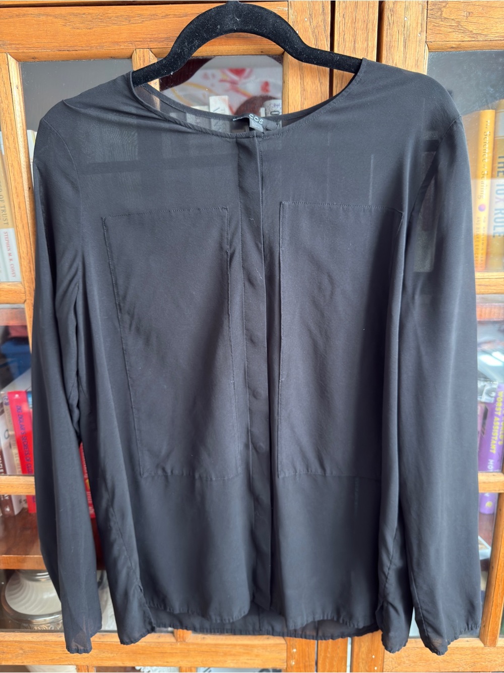 COS Black Silk Blouse – Size 12 - Picture 7 of 7